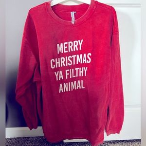 Christmas- filthy animal corded crew -XL